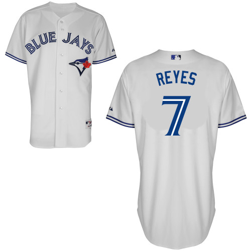 Jose Reyes #7 MLB Jersey-Toronto Blue Jays Men's Authentic Home White Cool Base Baseball Jersey
